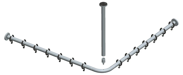 Plan 14936170800 Brausevorhangstangen-Set für Dusche 800 x 800 mm silber-eloxiert Plan 14936170800 Brausevorhangstangen-Set für Dusche 800 x 800 mm silber-eloxiert