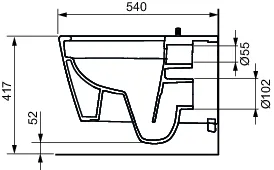 TECE Dusch-WC „neo“, Befestigung verdeckt, ohne Spülrand