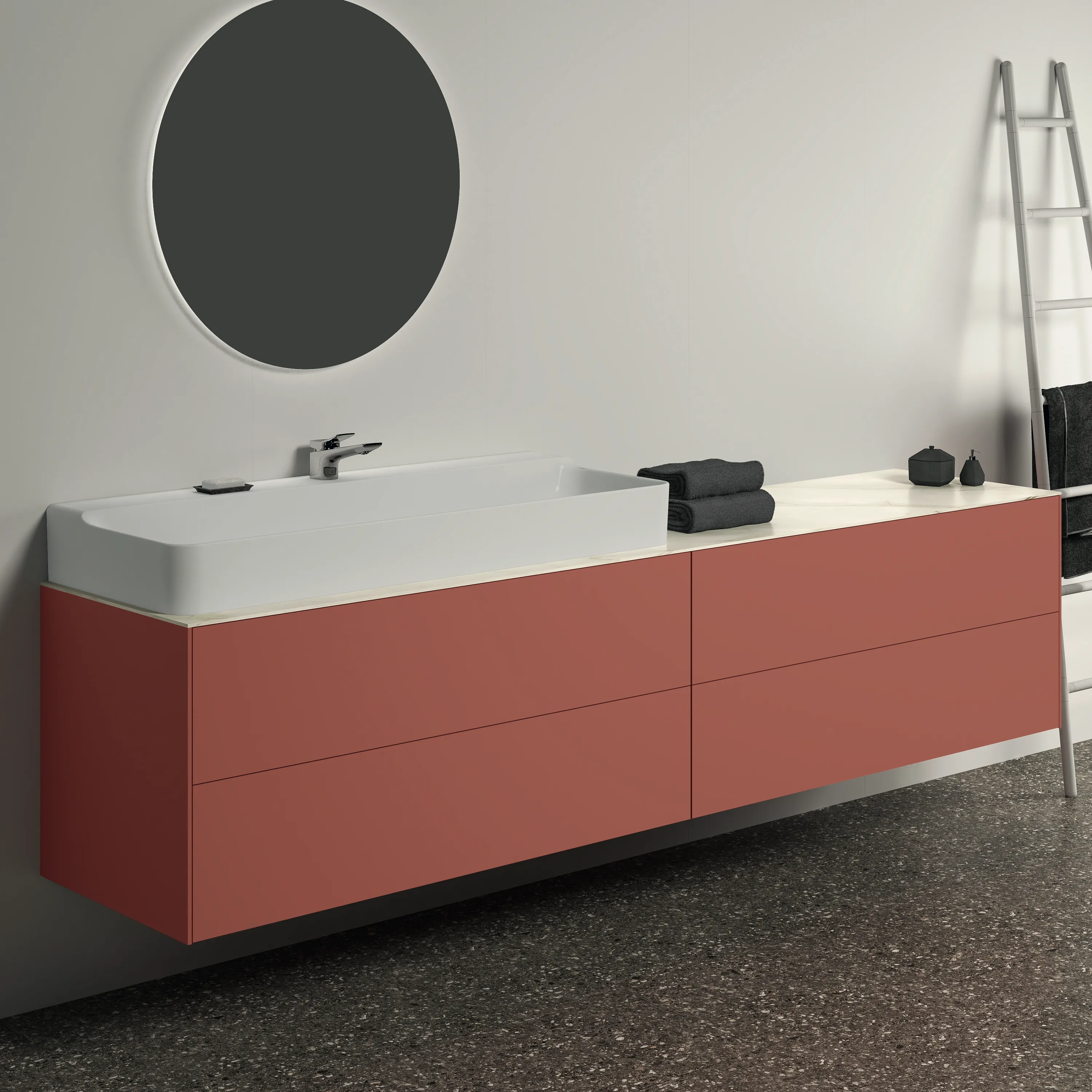 Ideal Standard Waschtischunterschrank Conca, 4 Auszüge, ohne Platte, 2385x505x540 mm, Sunset Ideal Standard Waschtischunterschrank Conca, 4 Auszüge, ohne Platte, 2385x505x540 mm, Sunset