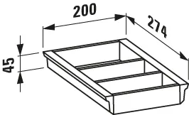 Laufen Ordnungssystem SPACE 274x200x45 für Waschtischunterbauten weiß Laufen Ordnungssystem SPACE 274x200x45 für Waschtischunterbauten weiß
