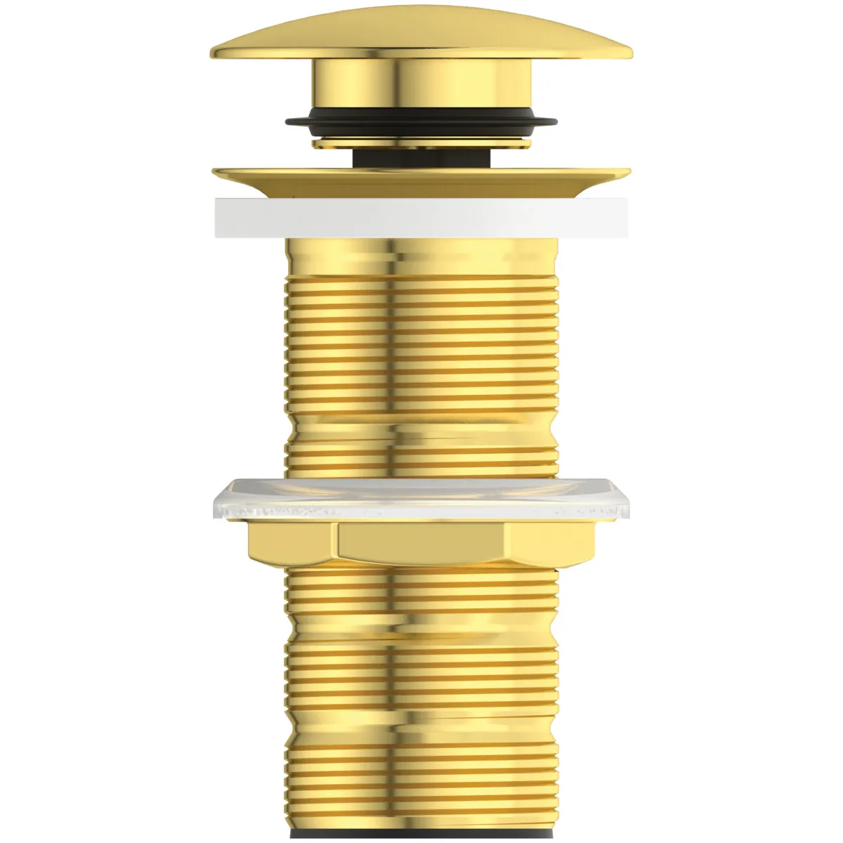Ideal Standard Push-Open-Ventil für Waschtisch, Brushed Gold, 63,5x63,5 mm, Serienübergreifend Ideal Standard Push-Open-Ventil für Waschtisch, Brushed Gold, 63,5x63,5 mm, Serienübergreifend