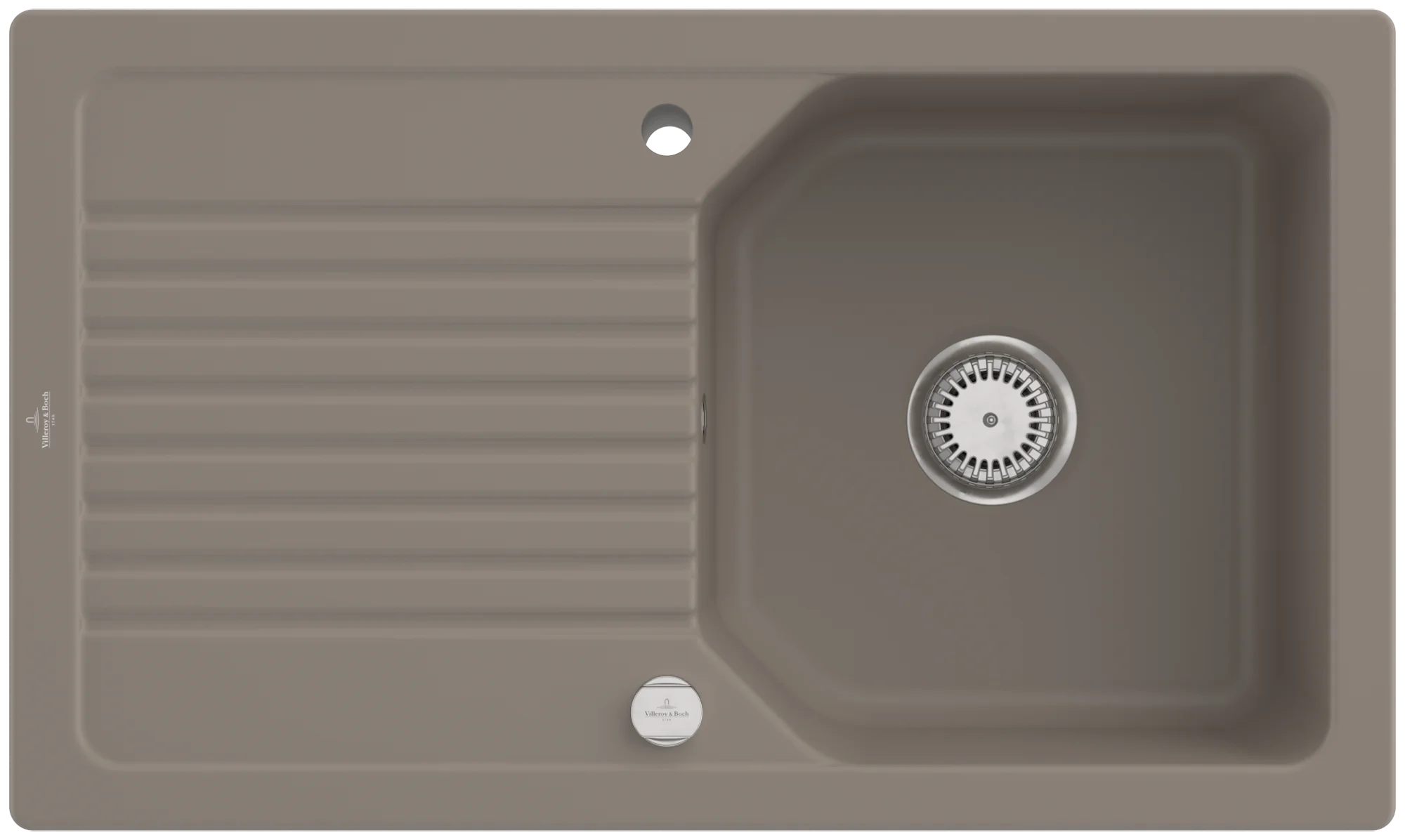 Villeroy & Boch Linara Einbauspüle 860x510 mm, Timber CeramicPlus, TitanCeram, Excenterbetätigung, 200 mm Höhe