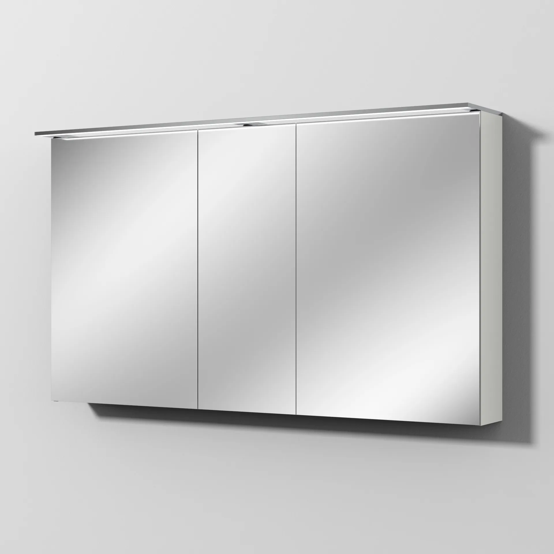 Sanipa Spiegelschrank „Malte“ 130 × 75 × 14,9 cm in Weiß-Soft