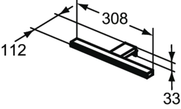 LED-Leuchte Mirror&Light, 8W, 308x112x33mm