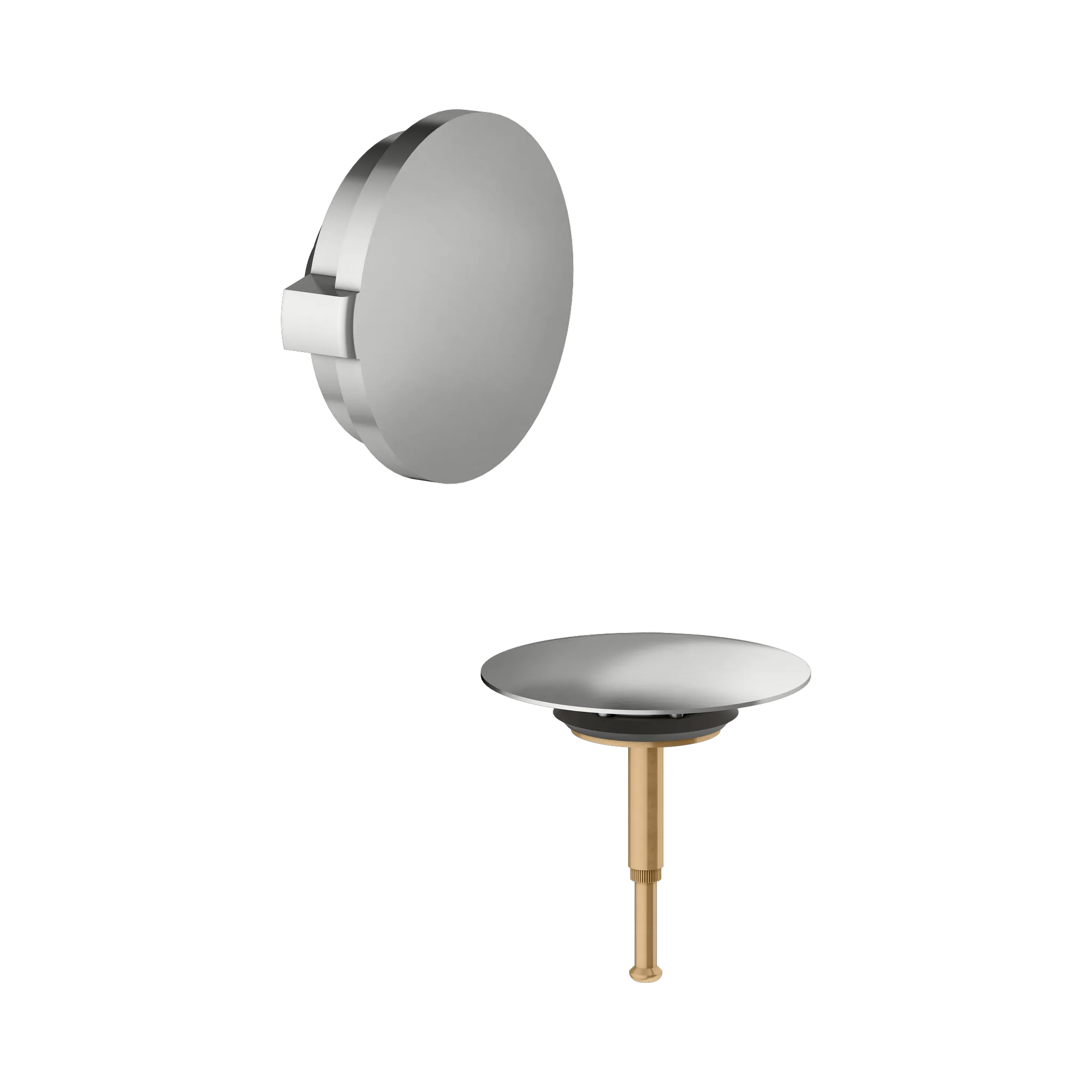 KEUCO Armaturenzubehör Abdeckblende für Ab- und Überlaufgarnitur Wanne Edelstahl-finish