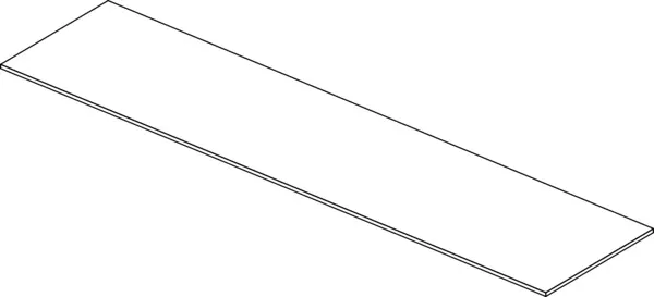 Ideal Standard Waschtischplatte Conca, weiß, 1.587 x 373 mm