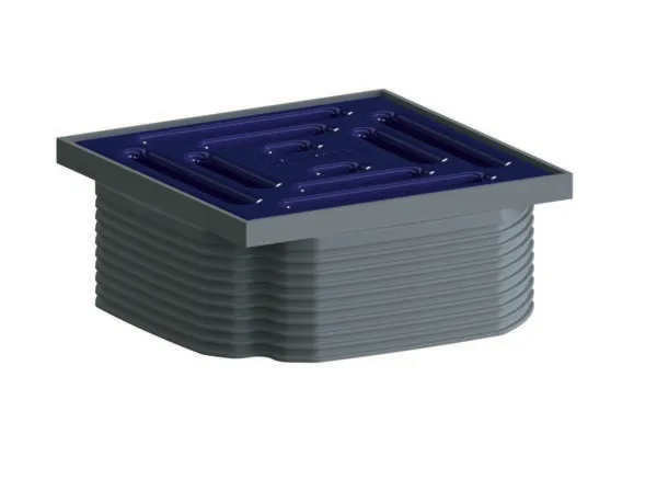 Aufsatz DallDrain Pure, nachtblau, 100 x 100 mm