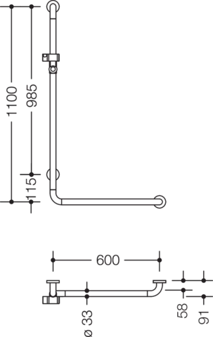 HEWI Haltegriff „Serie 801“ in / /