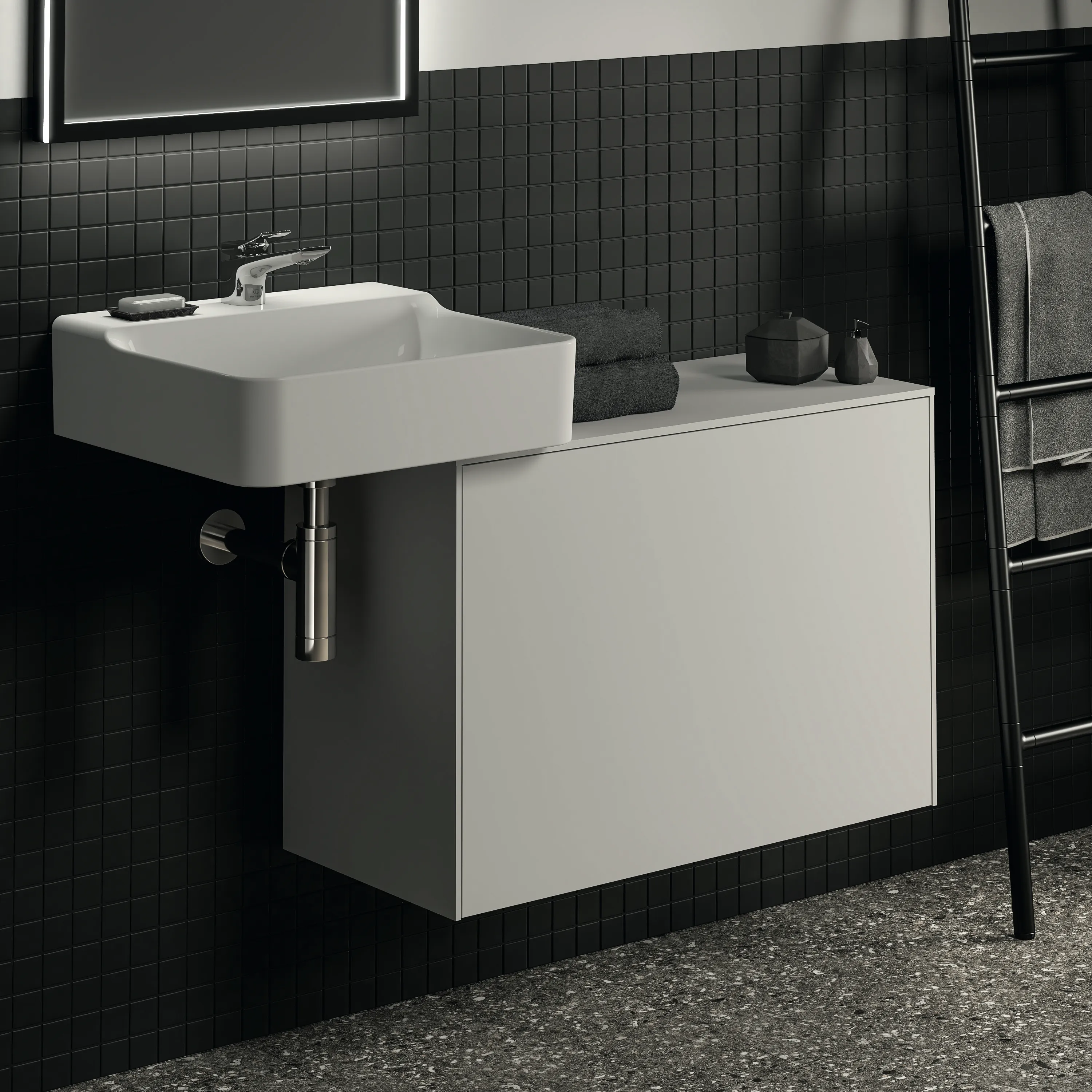 Ideal Standard Waschtischunterschrank Conca, 1 Auszug, ohne Ausschnitt, 802x373x550mm, Weiß Ideal Standard Waschtischunterschrank Conca, 1 Auszug, ohne Ausschnitt, 802x373x550mm, Weiß