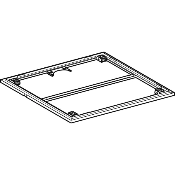 Installationsrahmen für Setaplano Duschfläche bis 100 cm, für vier Füße: B=75cm, L=90cm