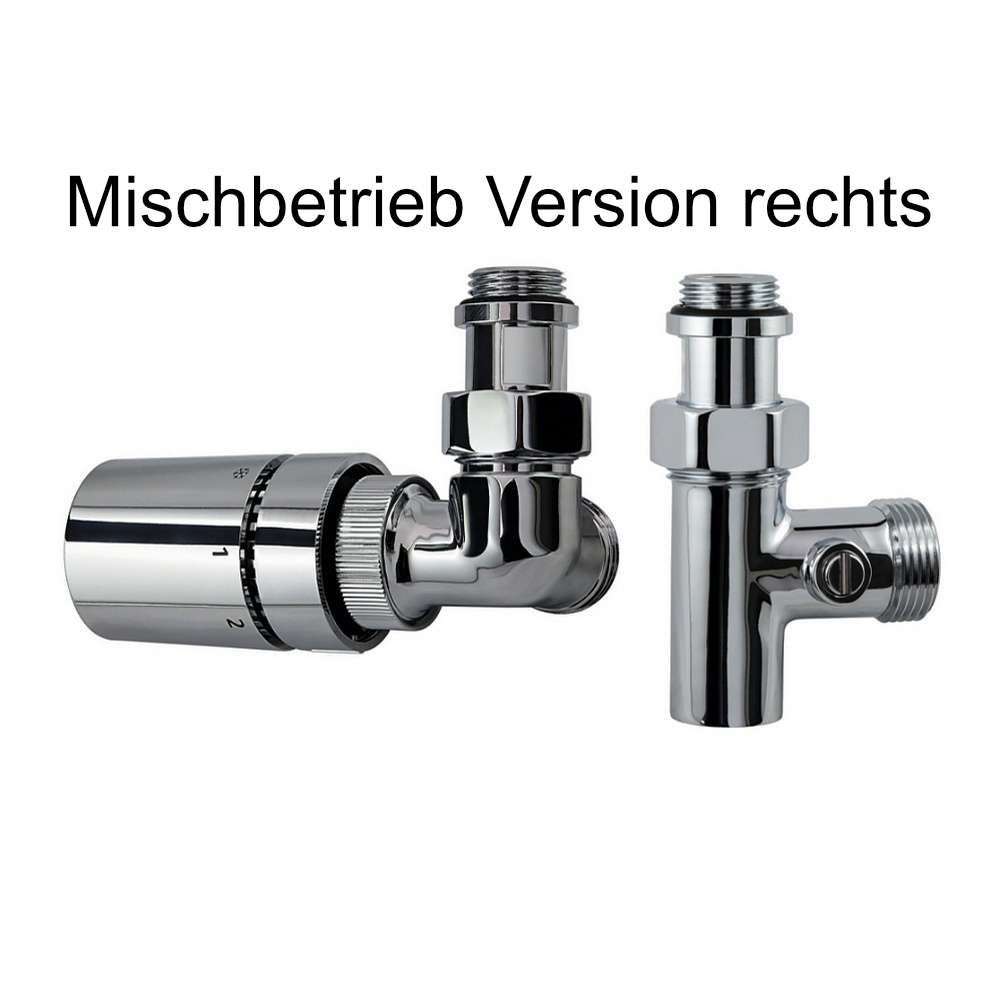 Mischbetrieb Set Mischbetrieb Set - Version rechts, chrom Mischbetrieb Set Mischbetrieb Set - Version rechts, chrom