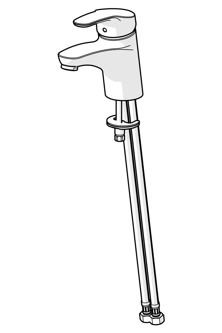 HansaMIX Einhebelmischer Waschtischbatterie HansaMIX 0108 Ausladung 141 mm DN15 Chrom