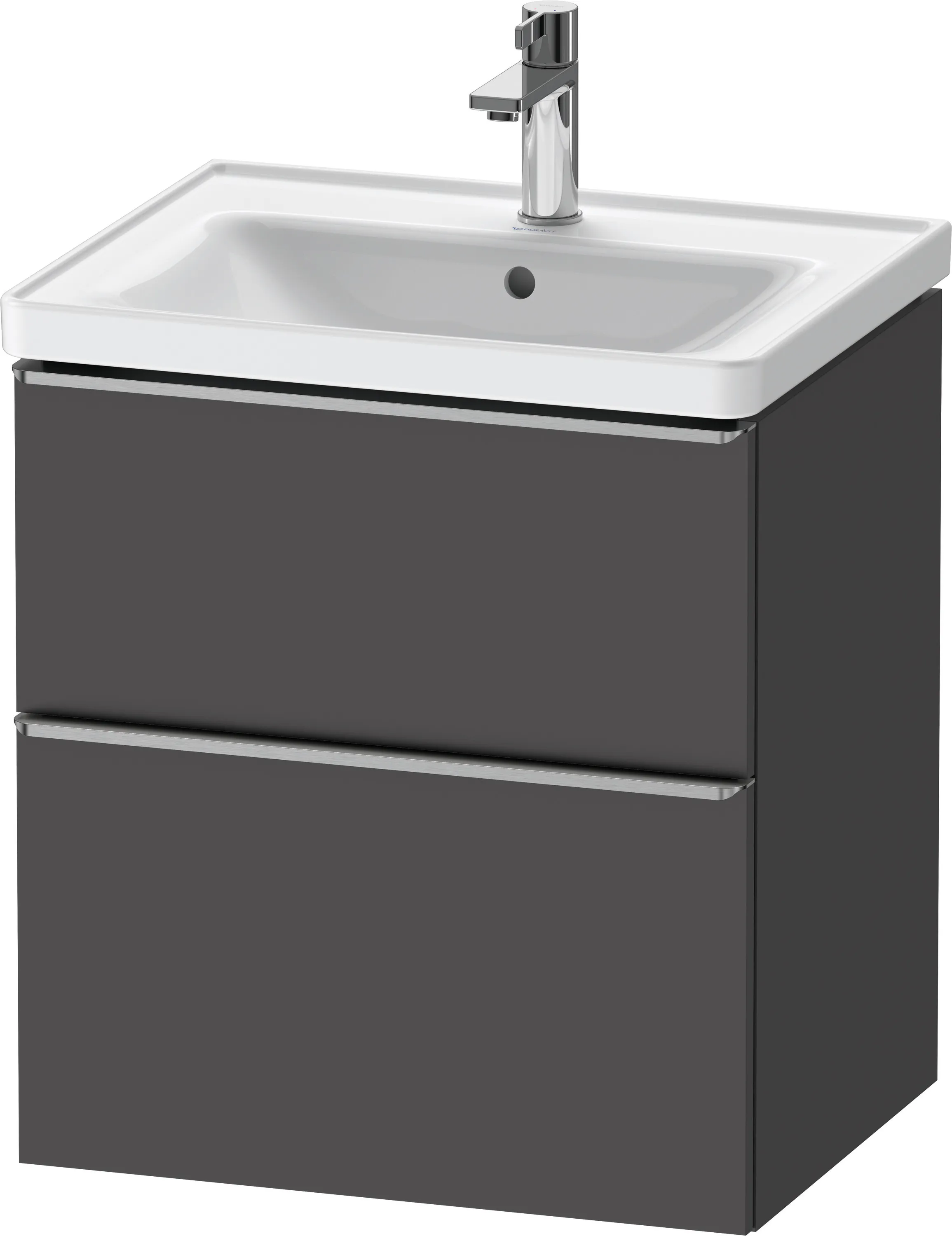 Duravit Waschtischunterschrank wandhängend „D-Neo“ 58,4 × 62,5 × 45,2 cm Graphit Matt