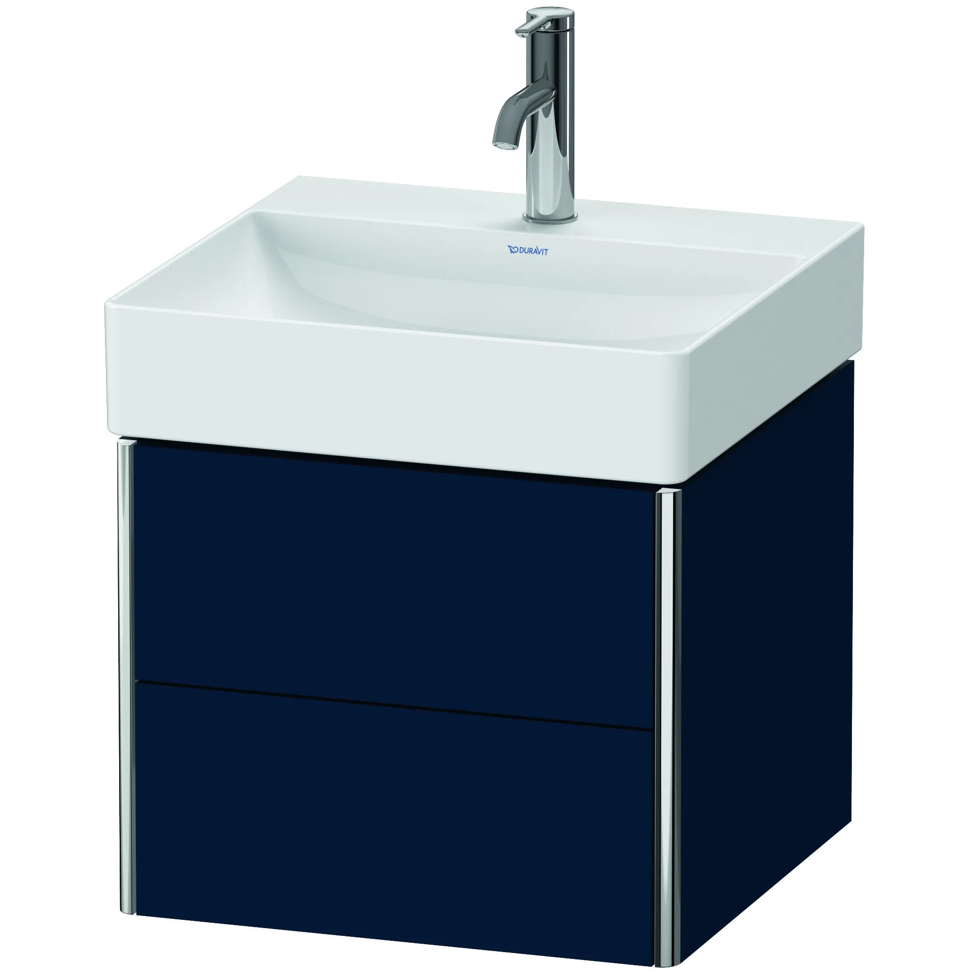 Duravit Waschtischunterschrank wandhängend „XSquare“ 48,4 × 39,7 × 46 cm Nachtblau Seidenmatt