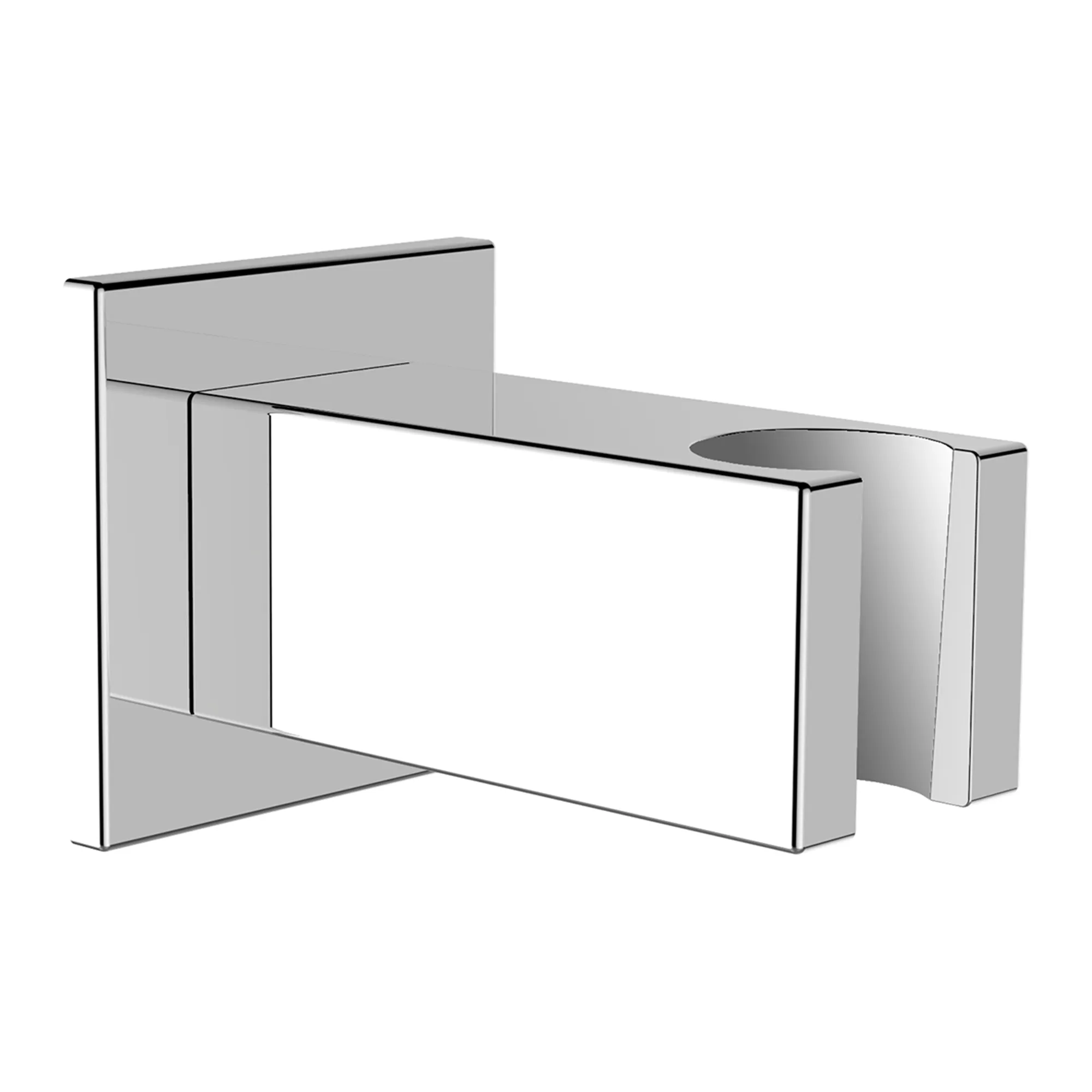 Anschlussbogen Quadriga für Handbrause, mit festem Halter, Ausladung 69mm, mit Rückflussverhinderer, quadratische Rosette chrom Anschlussbogen Quadriga für Handbrause, mit festem Halter, Ausladung 69mm, mit Rückflussverhinderer, quadratische Rosette chrom