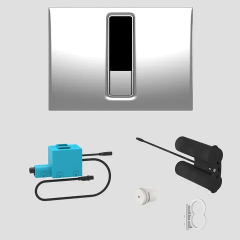 SANIT Betätigungsplatte Ineo Bright Infrarot chrom Batterie Farbe: chrom SANIT Betätigungsplatte Ineo Bright Infrarot chrom Batterie Farbe: chrom