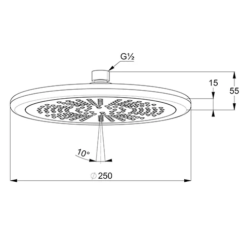FRESHLINE Tellerkopfbrause 250 mm chrom FRESHLINE Tellerkopfbrause 250 mm chrom