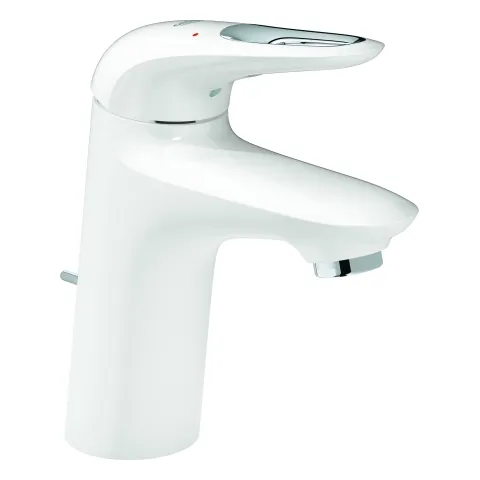 Einhand-Waschtischbatterie Eurostyle 33558_3, S-Size, Einlochmontage, offener Metall-Hebelgriff, Zugstangen-Ablaufgarnitur 1 1/4''