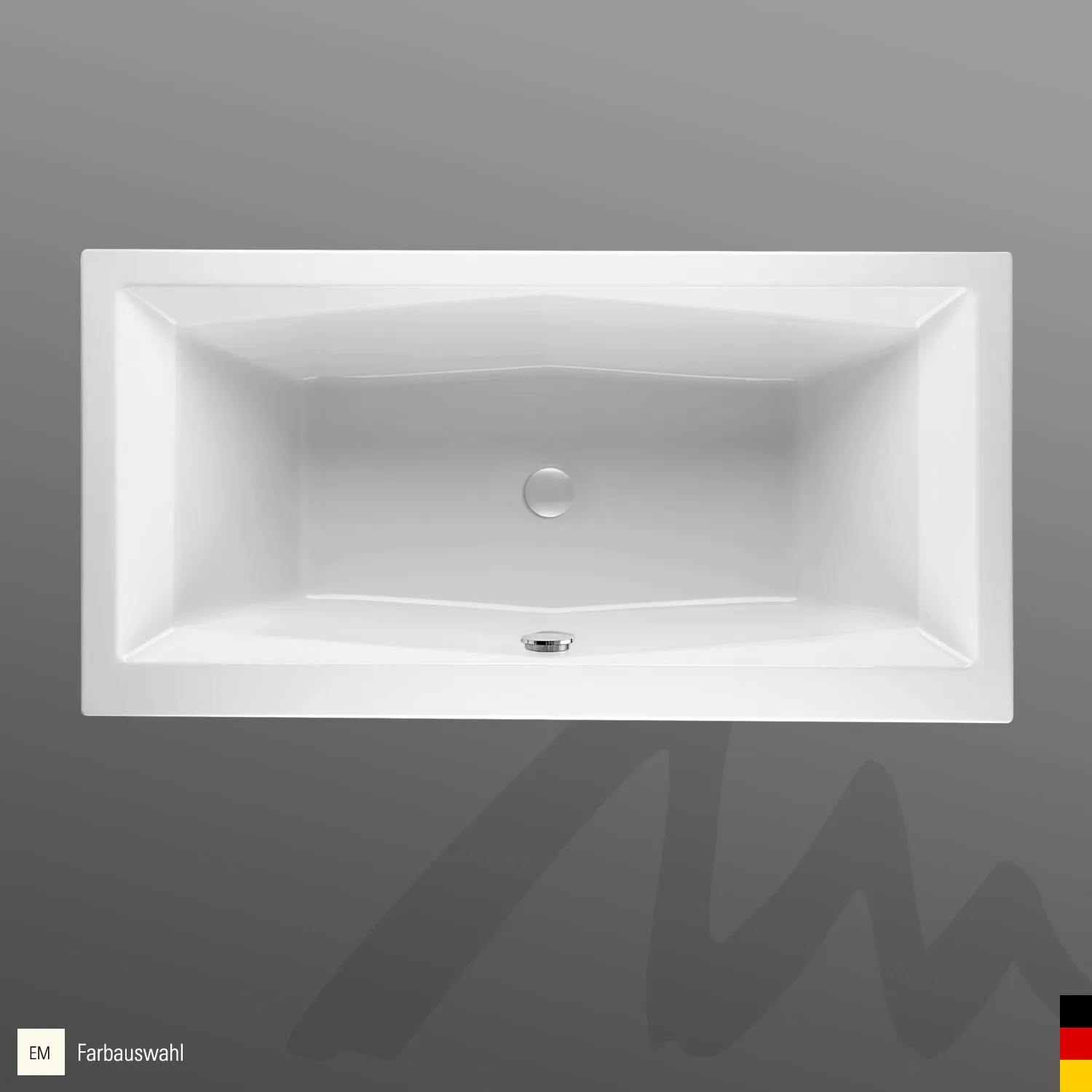 Mauersberger duoformis Acryl-Badewanne Rechteckform 180⁄90 1800x900x505, Farbgruppe 3