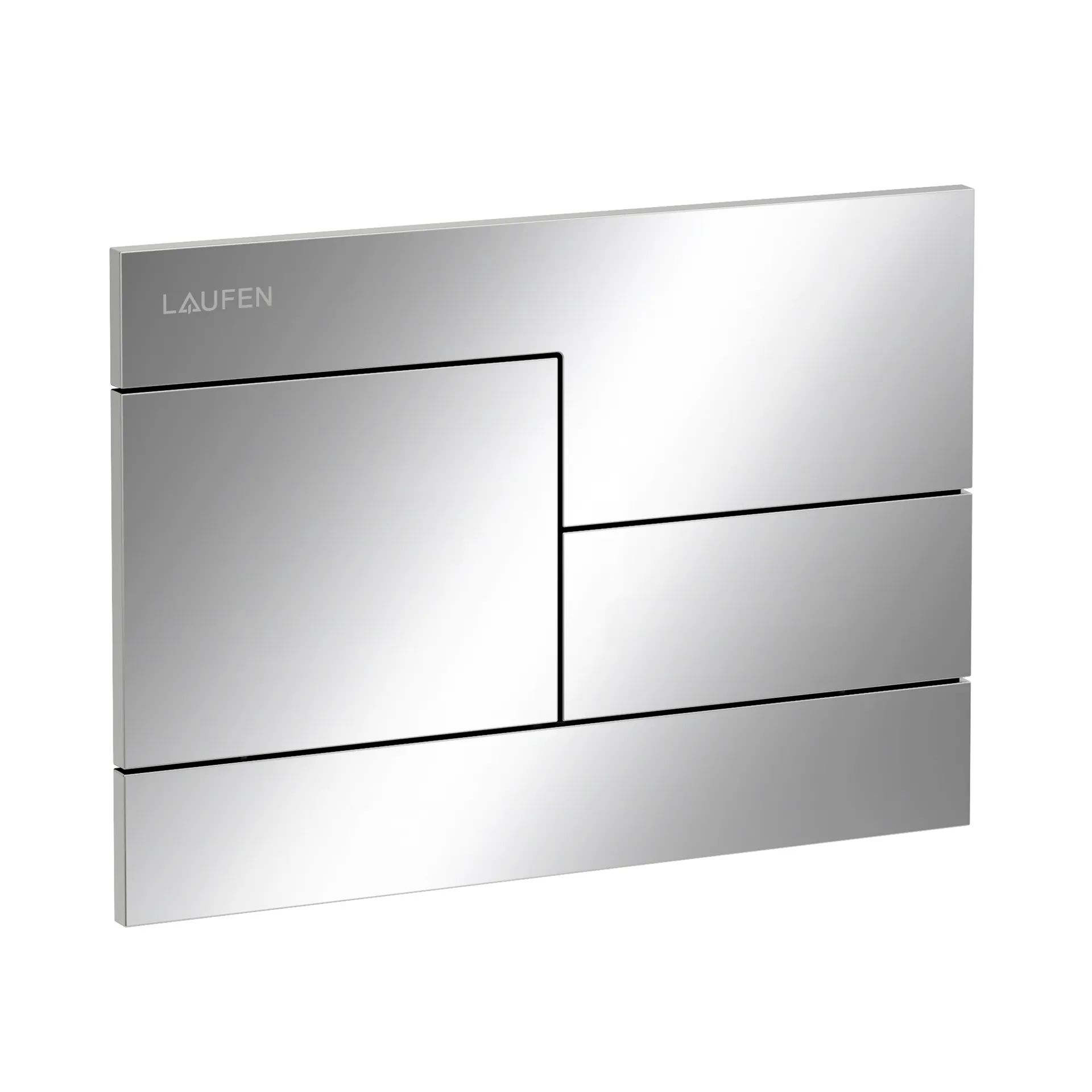 Betätigungsplatte SKYLINE INEO 208x148x6, aus Kunsstoff, für Frontbetätigung oder Betätigung von oben, für Unterputz-Spülkasten mit Dual-Flush 2-Mengen-Spülsystem, auch für flächenbündigen Einbau geeignet, weiß