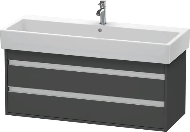 Duravit Waschtischunterschrank wandhängend „Ketho“ 115 × 48 × 44 cm Graphit Matt Duravit Waschtischunterschrank wandhängend „Ketho“ 115 × 48 × 44 cm Graphit Matt