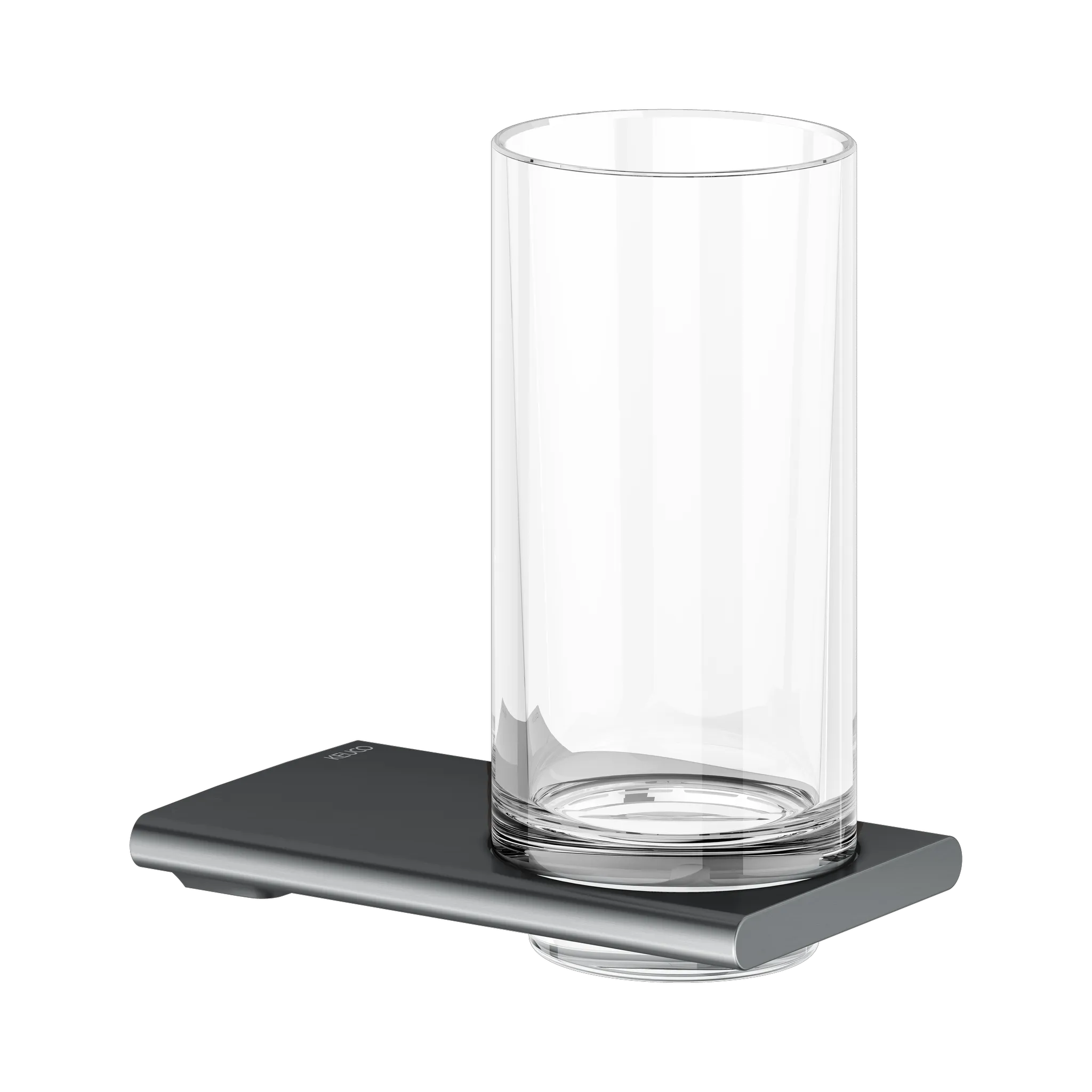 Edition 400 11550139000 Glashalter mit Echtkristall-Glas Schwarzchrom gebürstet