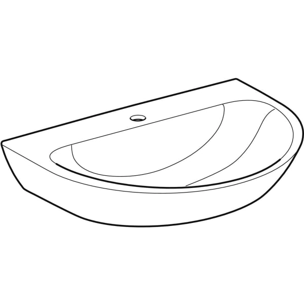 Wandwaschtisch „Renova“, ohne Überlauf, Hahnlochposition mittig 70 × 52 cm in weiß alpin Wandwaschtisch „Renova“, ohne Überlauf, Hahnlochposition mittig 70 × 52 cm in weiß alpin