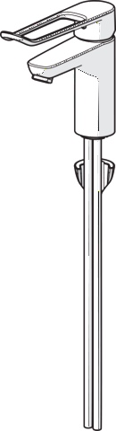 Einhand-Waschtischarmatur Bedienungshebel lang „Clinica“ Ausladung 114 mm in Chrom Einhand-Waschtischarmatur Bedienungshebel lang „Clinica“ Ausladung 114 mm in Chrom