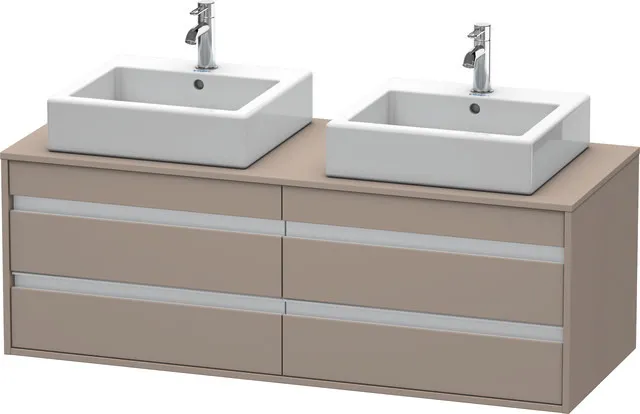 Duravit Waschtischunterschrank wandhängend „Ketho“ 140 × 49,6 × 55 cm Basalt Matt Duravit Waschtischunterschrank wandhängend „Ketho“ 140 × 49,6 × 55 cm Basalt Matt