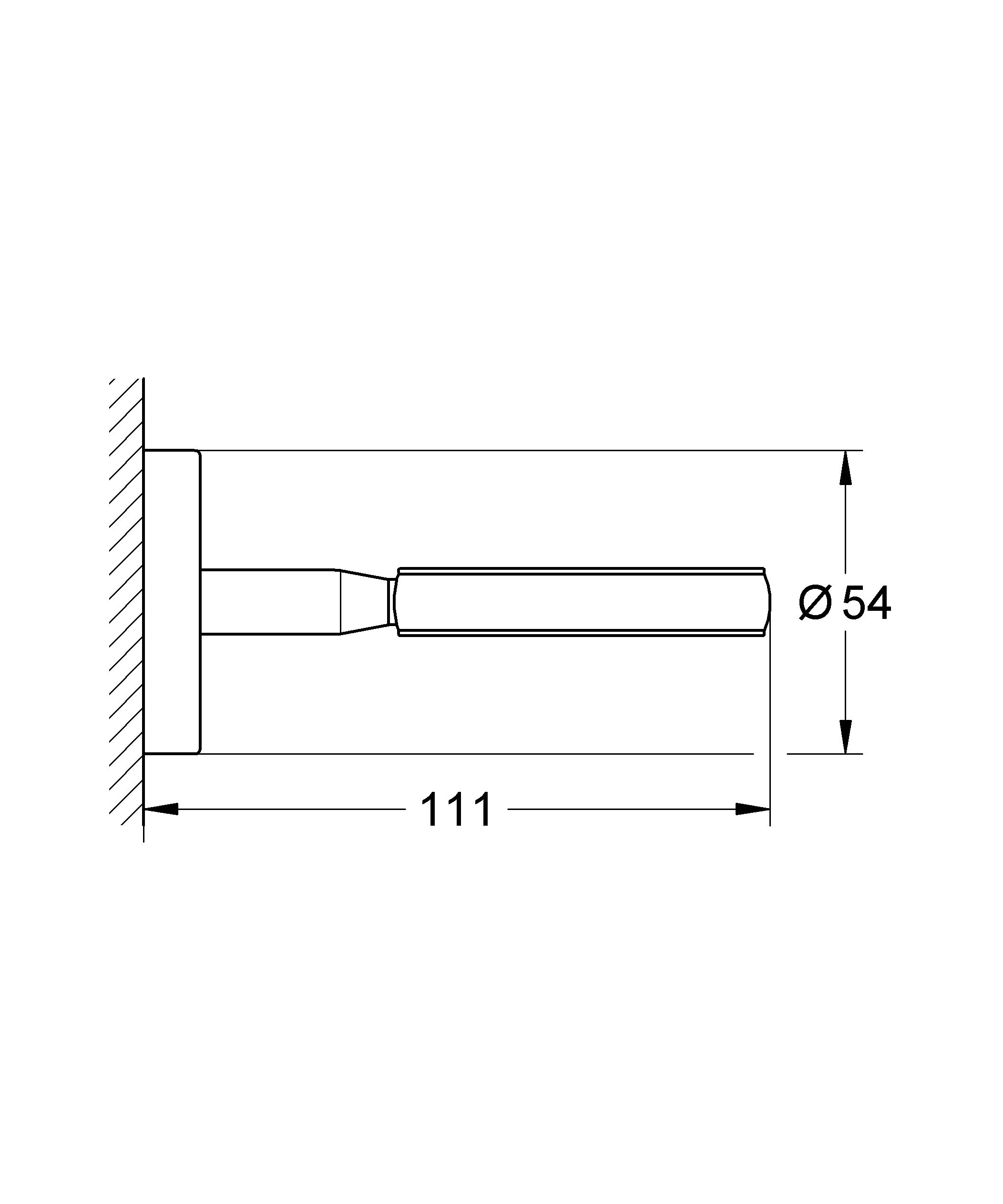 Halter Bau Cosmopolitan 40585_1, für Glas 40 372, Seifenschale 40 368 oder Seifenspender, chrom