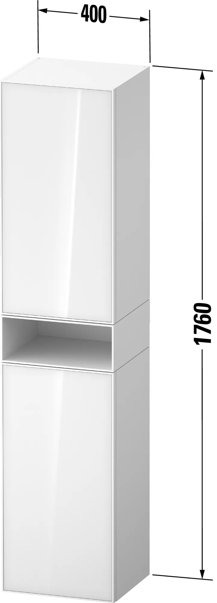 Duravit Hochschrank „Zencha“ 40 × 176 × 36 cm