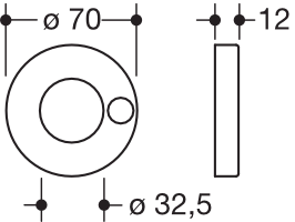 HEWI Kappe „System 900“ in Dunkelgrau tiefmatt