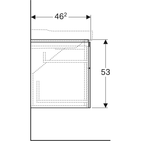 Geberit Waschtischunterschrank „Xeno2“ sculturagrau / Melamin Holzstruktur