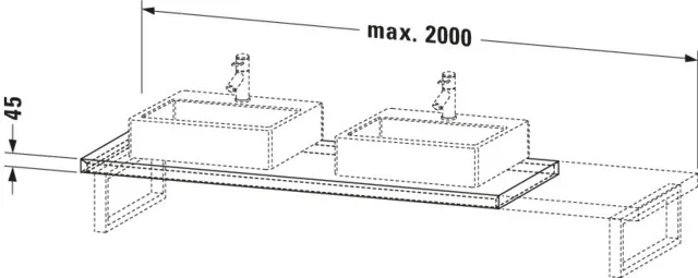 Duravit Konsole „L-Cube“ Duravit Konsole „L-Cube“
