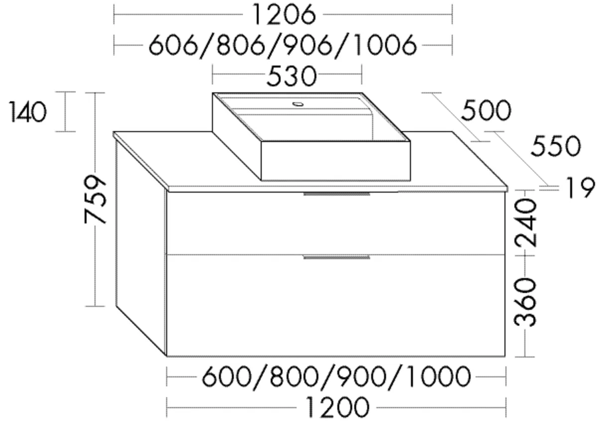 Keramik-Wt inkl. Wtu (SGUP120), Eqio, 550x1206x759, Lack Matt