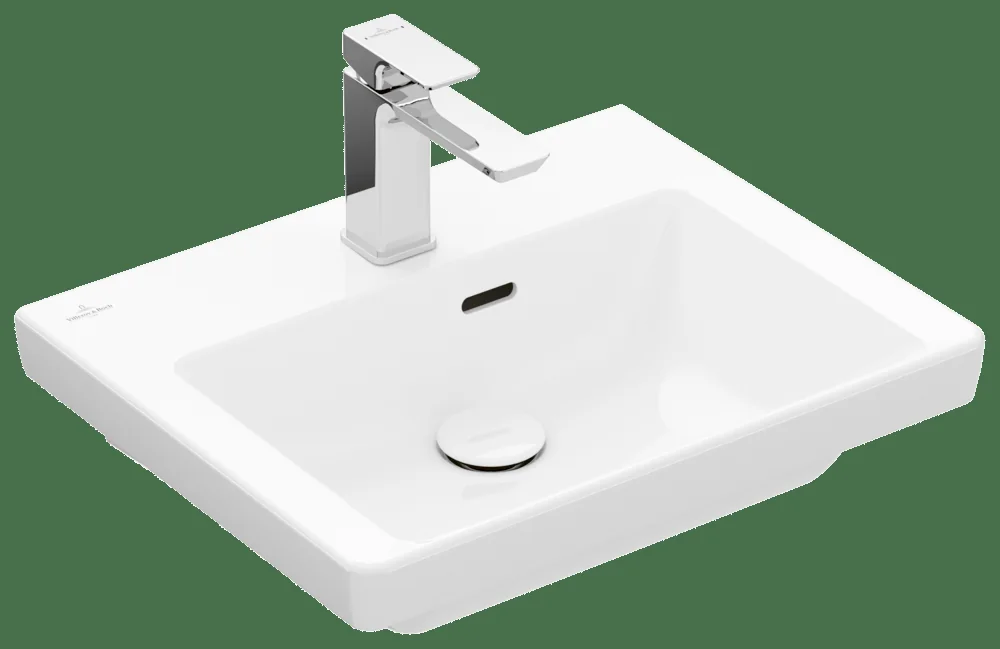 Villeroy & Boch Subway 3.0 Handwaschbecken, 500x400mm, Rechteck, 1HL. m. ÜL., Weiß Alpin