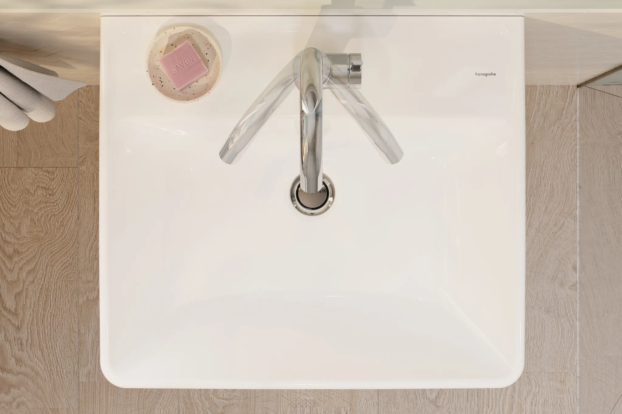 Zesis S Einhebel-Waschtischmischer 210 CoolStart mit Schwenkauslauf und Push-Open Ablaufgarnitur, Chrom