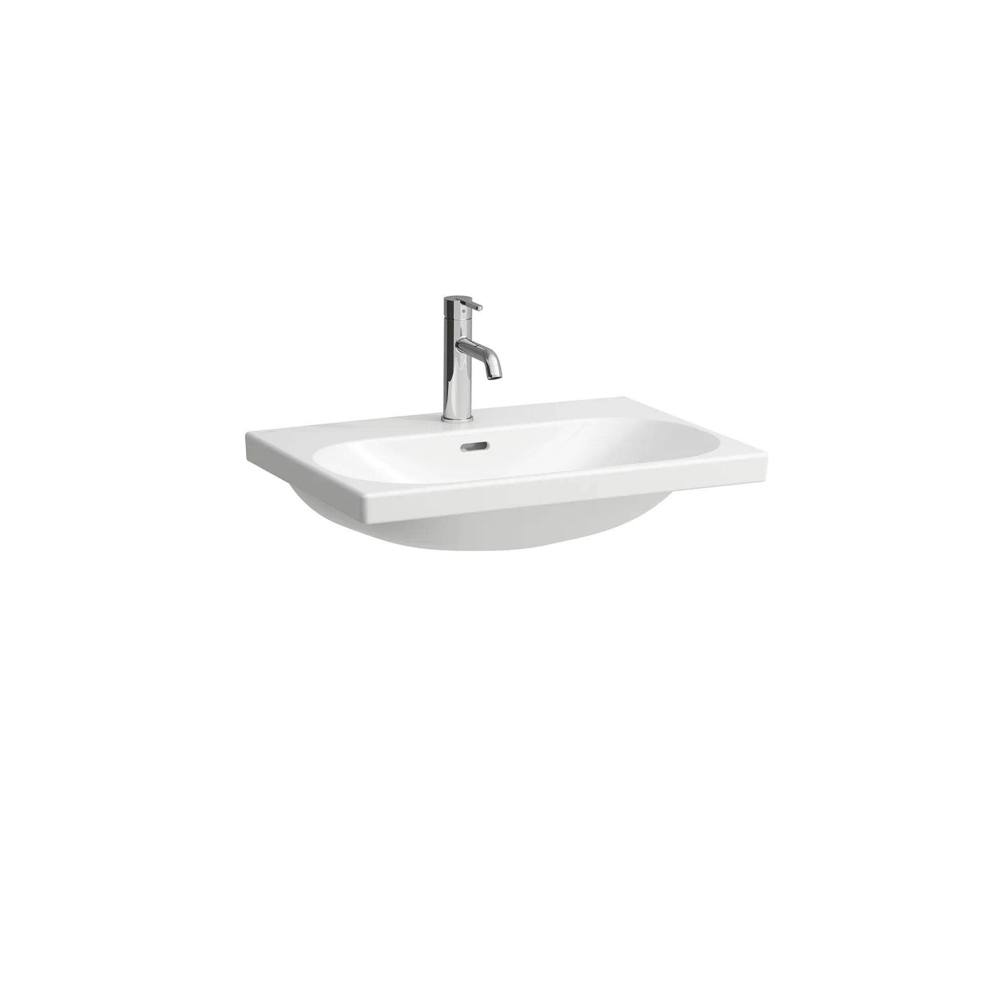 Waschtisch LUA 460x650x180 1 Hahnloch mit Überlauf weiß