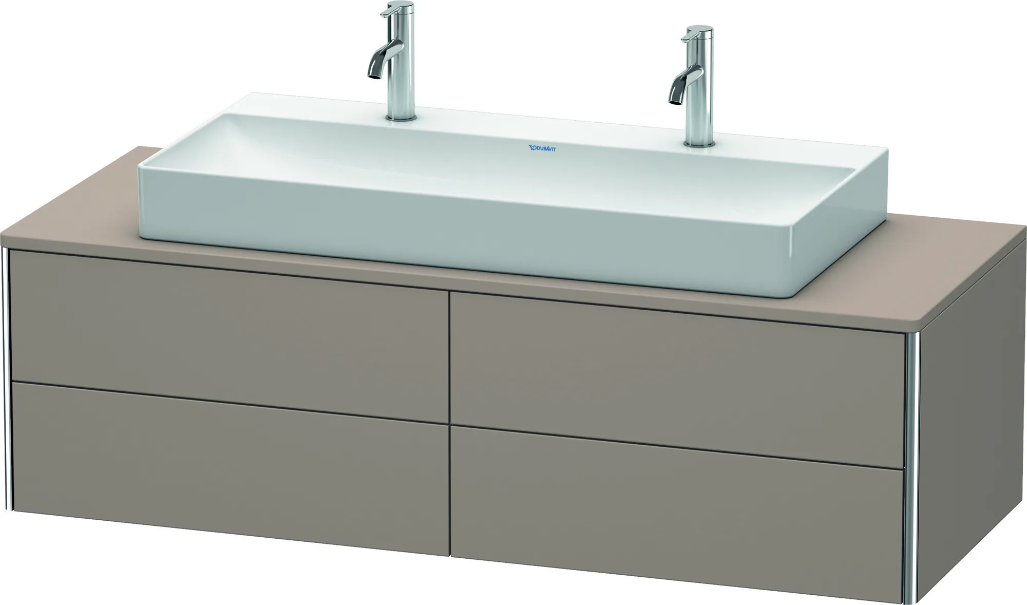 Duravit Waschtischunterschrank wandhängend „XSquare“ 140 × 40 × 54,8 cm Basalt Matt Duravit Waschtischunterschrank wandhängend „XSquare“ 140 × 40 × 54,8 cm Basalt Matt