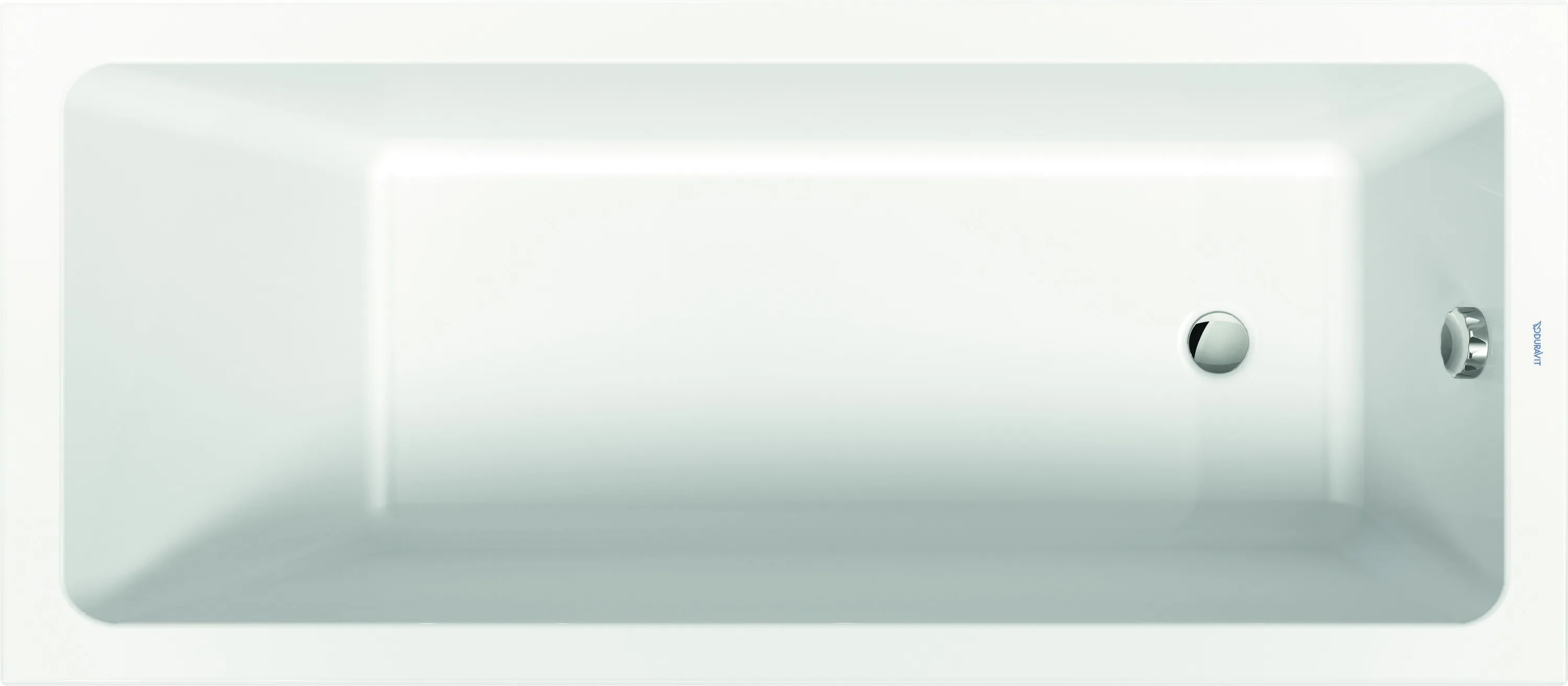 Duravit Badewanne „No.1“ rechteck 1600 × 700 mm, Fußablauf in Weiß Duravit Badewanne „No.1“ rechteck 1600 × 700 mm, Fußablauf in Weiß