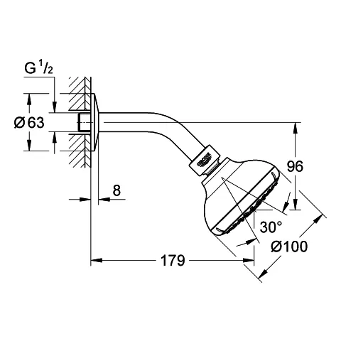 Duschkopf „Tempesta 100“ Duschkopf „Tempesta 100“