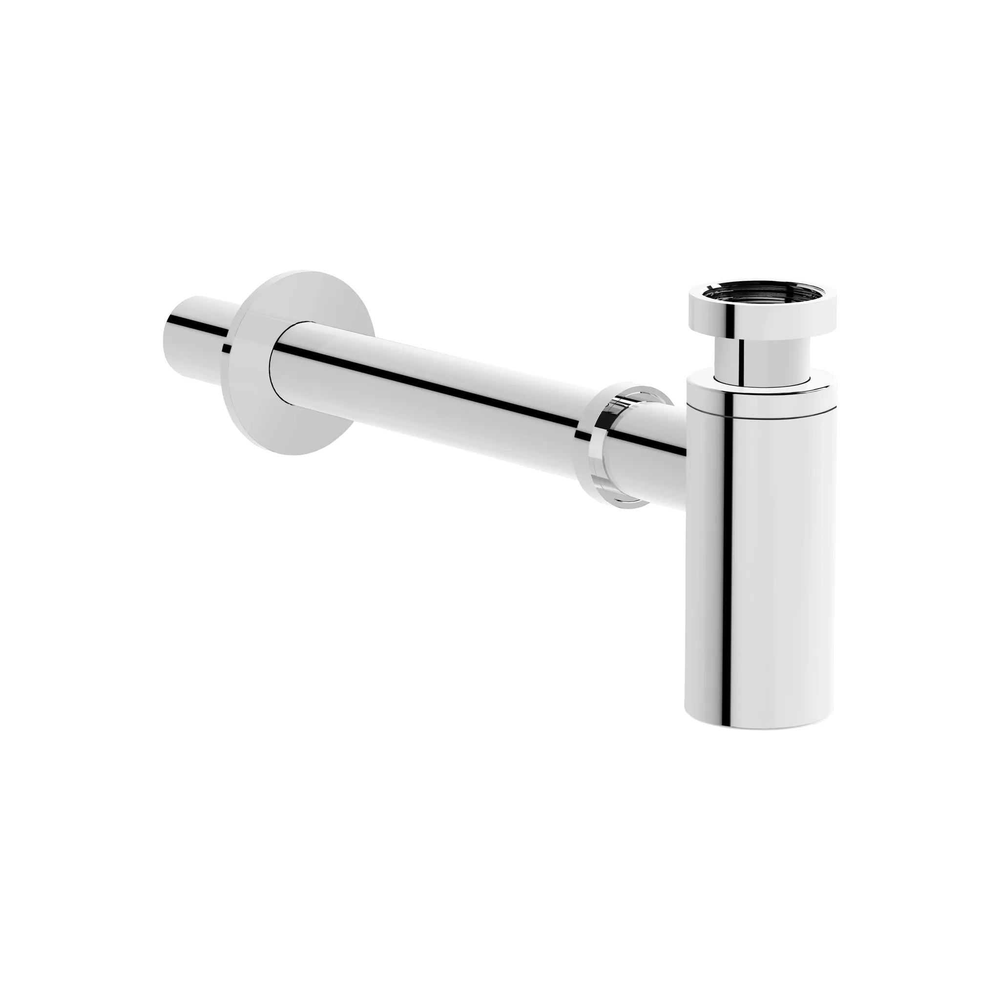 VitrA Design Siphon Abgangsrohr und Rosette G 1 ¼″ Maximallänge 43 cm Chrom