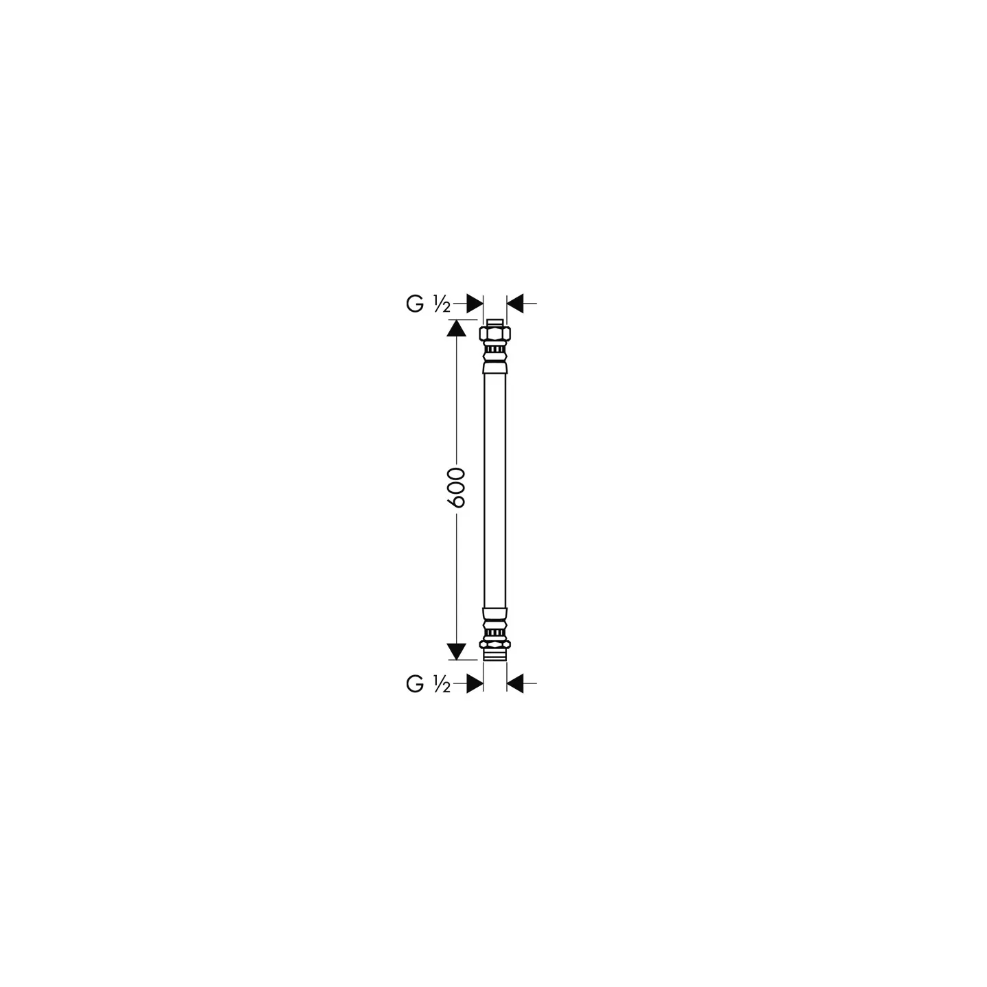 Hansgrohe Anschlussschlauch für 2-Loch Wannenrandarmatur mit Thermostat, chrom Hansgrohe Anschlussschlauch für 2-Loch Wannenrandarmatur mit Thermostat, chrom