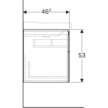 Geberit Waschtischunterschrank „Xeno2“ 58 × 53 × 46,2 cm 