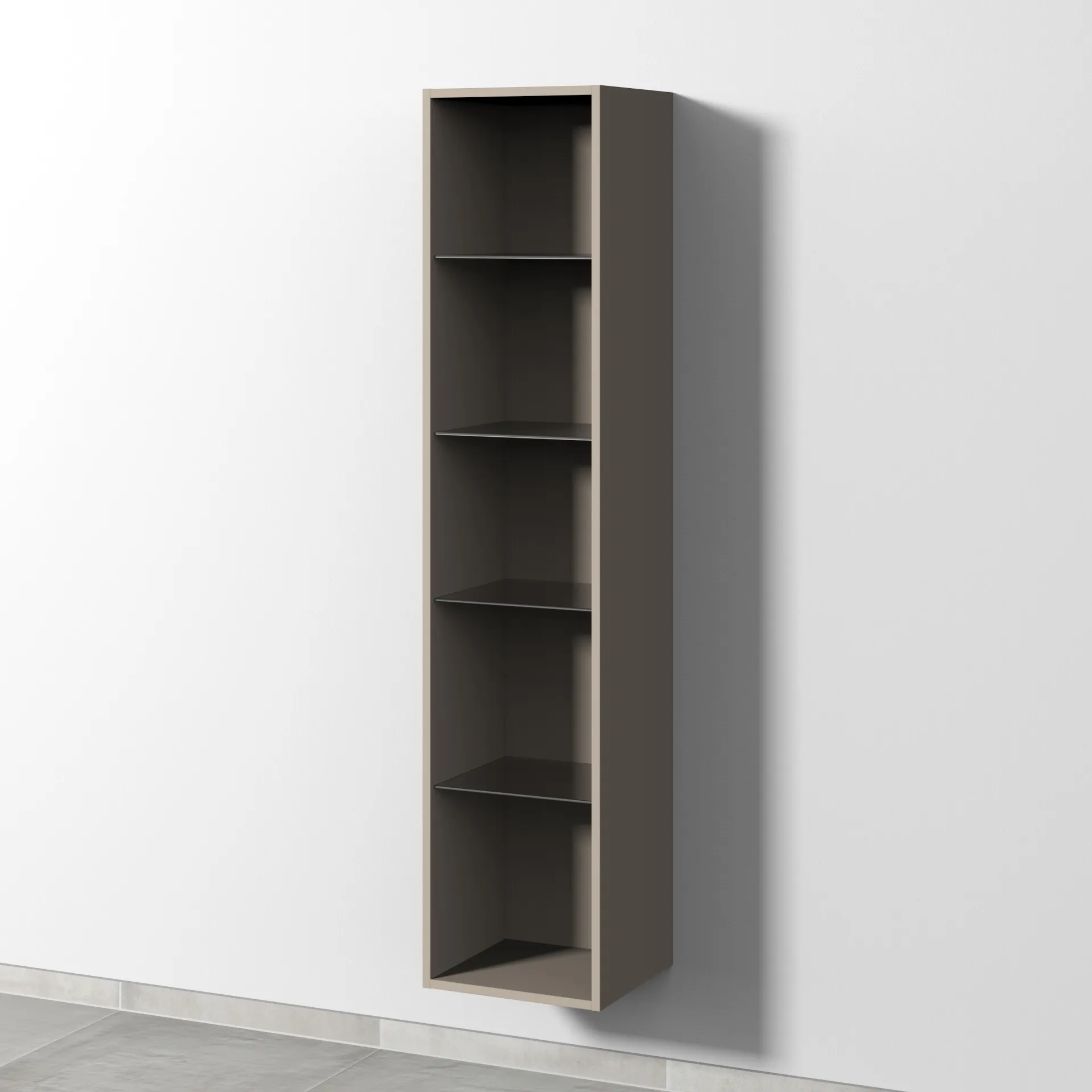 Sanipa Regal „2morrow“ 350 × 1615 × 328 mm in Sandgrau (matt)