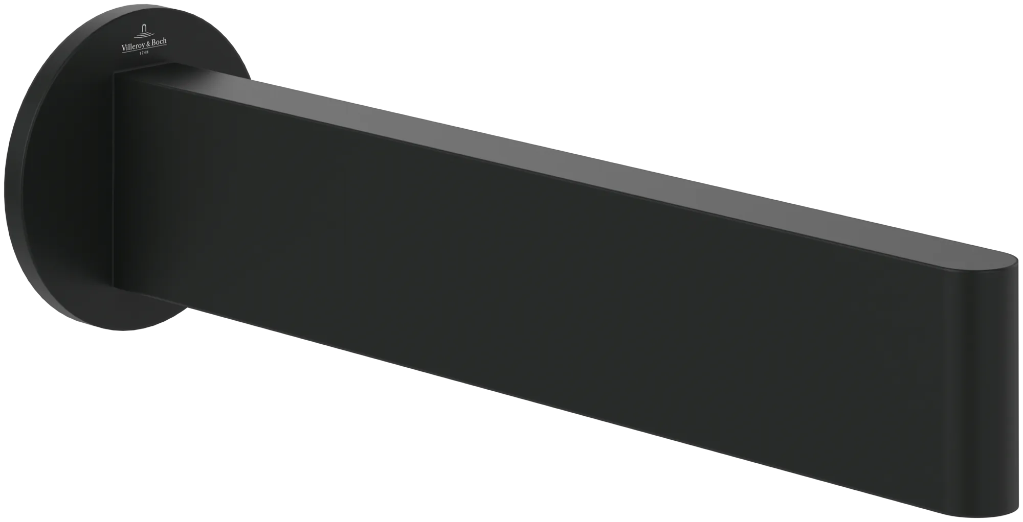 Villeroy & Boch Badewannenauslauf Dawn, 60x220x60 mm, Matt Black, Wandmontage, AirPlus, SmartPressure