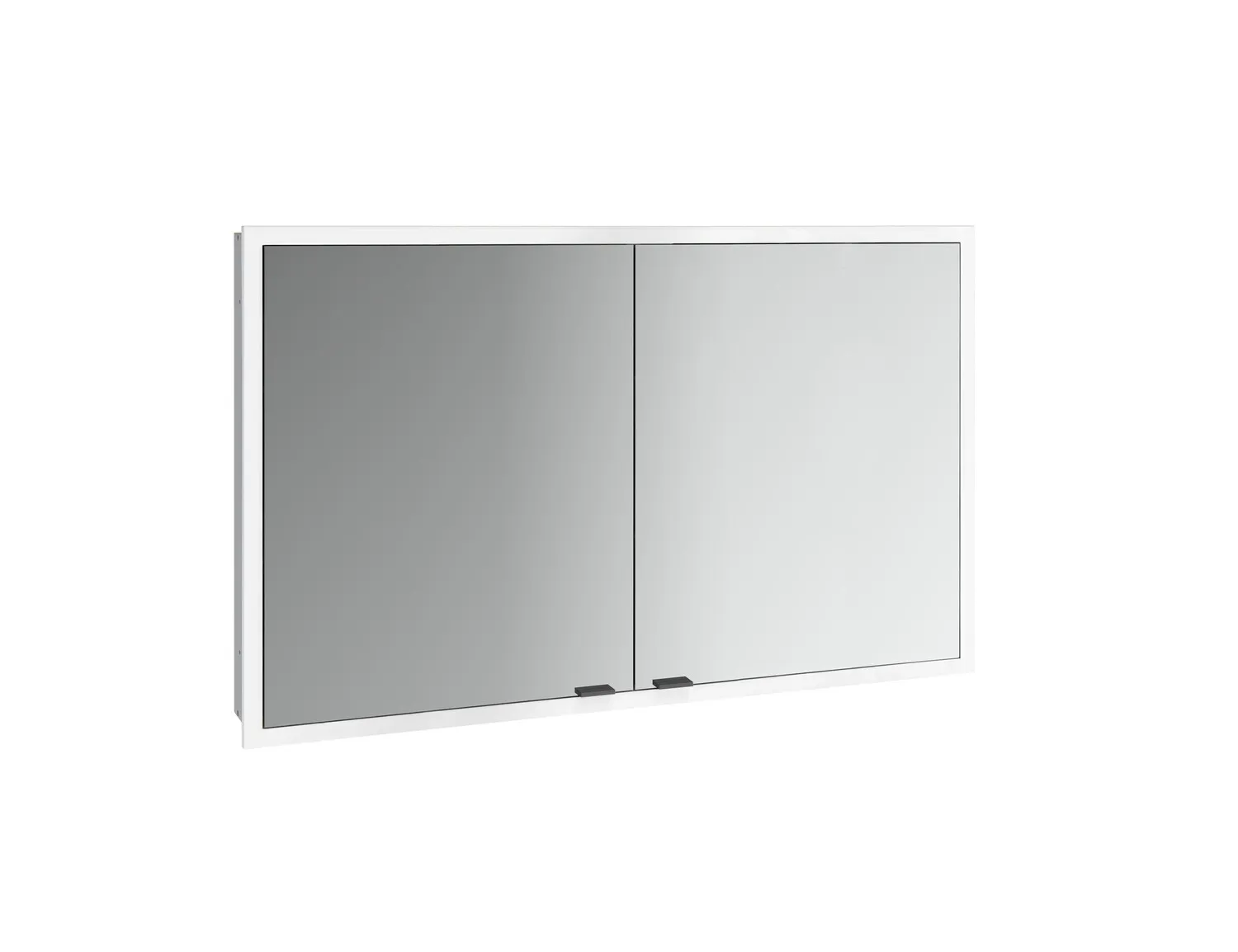 LED-Lichtspiegelschrank prime Slim Schwarz1200 mm, 2-türig, IP 20Rückwand verspiegelt