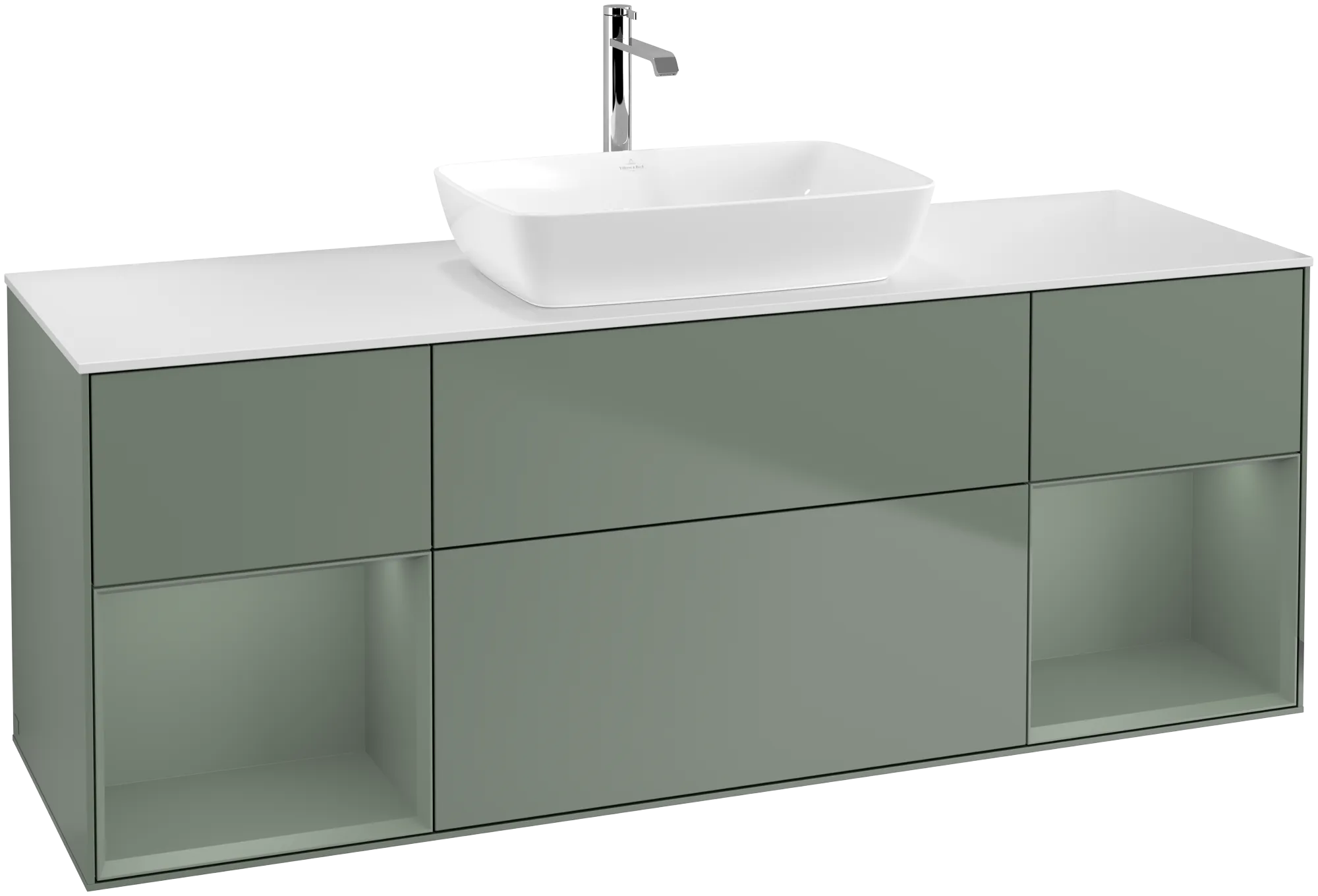 Villeroy & Boch Finion Waschbeckenunterschrank G86 1600x603x501mm Olive Matt/Lacquer