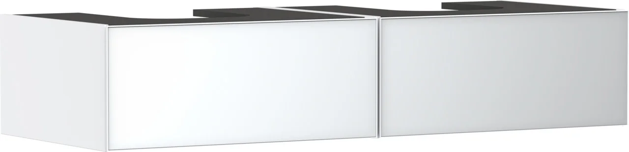 Hansgrohe Xevolos E Waschtischunterschrank Mattweiß 1370x550 mm mit 2 Schubkästen, grifflos, PushOpen, SoftClose