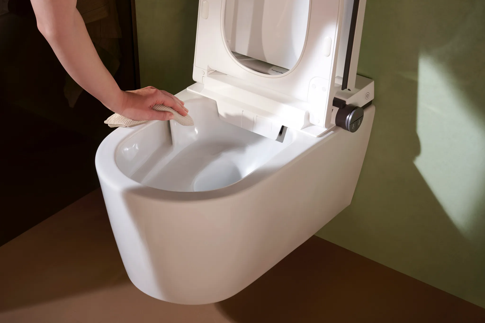 Hansgrohe LavaPura Element S Wand-Dusch-WC Komplett Set AquaHelix Flush, SmartClean, HygieneEffect, Weiß Hansgrohe LavaPura Element S Wand-Dusch-WC Komplett Set AquaHelix Flush, SmartClean, HygieneEffect, Weiß